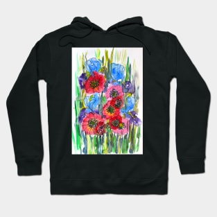 Summer Bloom Watercolor Painting Hoodie